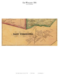 East Worcester - Worcester, New York 1856 Old Town Map Custom Print - Otsego Co.