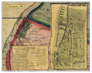 Greenbush, New York 1861 Old Town Map Custom Print - Rensselaer Co.