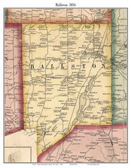 Ballston, New York 1856 Old Town Map Custom Print - Saratoga Co.