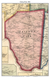 Clifton Park, New York 1856 Old Town Map Custom Print - Saratoga Co.