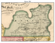 Moreau, New York 1856 Old Town Map Custom Print - Saratoga Co.