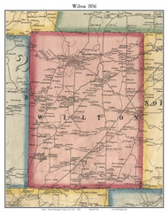 Wilton, New York 1856 Old Town Map Custom Print - Saratoga Co.