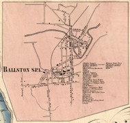 Ballston Spa, New York 1856 Old Town Map Custom Print - Saratoga Co.