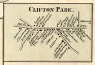 Clifton Park Village, New York 1856 Old Town Map Custom Print - Saratoga Co.