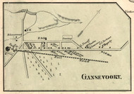 Gansevoort, New York 1856 Old Town Map Custom Print - Saratoga Co.