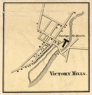 Victory Mills, New York 1856 Old Town Map Custom Print - Saratoga Co.