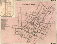 Saratoga Springs Village, New York 1856 Old Town Map Custom Print - Saratoga Co.