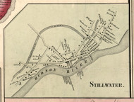 Stillwater Village, New York 1856 Old Town Map Custom Print - Saratoga Co.
