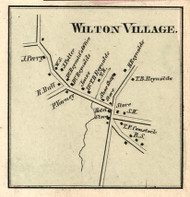 Wilton Village, New York 1856 Old Town Map Custom Print - Saratoga Co.