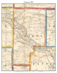 Cameron, New York 1857 Old Town Map Custom Print - Steuben Co.
