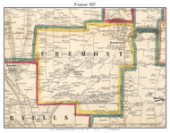 Fremont, New York 1857 Old Town Map Custom Print - Steuben Co.