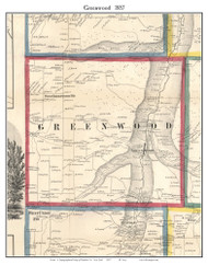Greenwood, New York 1857 Old Town Map Custom Print - Steuben Co.