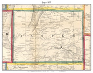 Jasper, New York 1857 Old Town Map Custom Print - Steuben Co.