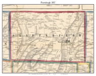 Prattsburgh, New York 1857 Old Town Map Custom Print - Steuben Co.