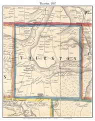 Thurston, New York 1857 Old Town Map Custom Print - Steuben Co.