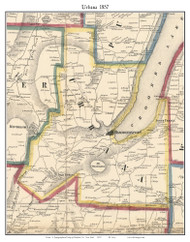 Urban, New York 1857 Old Town Map Custom Print - Steuben Co.