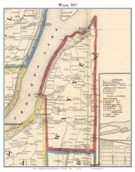 Wayne, New York 1857 Old Town Map Custom Print - Steuben Co.