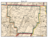Wheeler, New York 1857 Old Town Map Custom Print - Steuben Co.