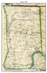 Barton, New York 1855 Old Town Map Custom Print - Tioga Co.