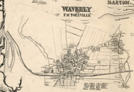 Waverly and Factoryville, New York 1855 Old Town Map Custom Print - Tioga Co.