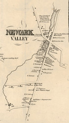 Newark Valley, New York 1855 Old Town Map Custom Print - Tioga Co.