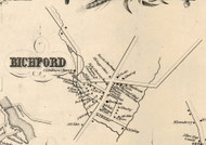 Richford Village, New York 1855 Old Town Map Custom Print - Tioga Co.