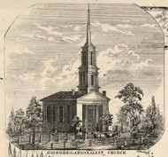 Congregational Church, New York 1855 Old Town Map Custom Print - Tioga Co.