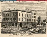 Franklin Block, New York 1855 Old Town Map Custom Print - Tioga Co.