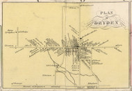 Dryden Village, New York 1853 Old Town Map Custom Print - Tompkins Co.
