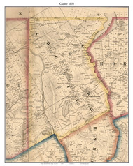 Chester, New York 1858 Old Town Map Custom Print - Warren Co.