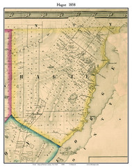 Hague, New York 1858 Old Town Map Custom Print - Warren Co.