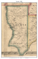 Luzerne, New York 1858 Old Town Map Custom Print - Warren Co.