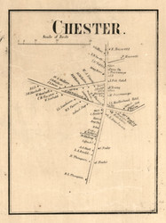 Chester Village, New York 1858 Old Town Map Custom Print - Warren Co.