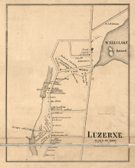 Luzerne Village, New York 1858 Old Town Map Custom Print - Warren Co.