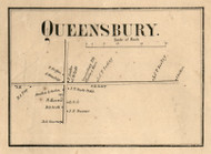 Queensbury Village, New York 1858 Old Town Map Custom Print - Warren Co.