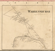 Warrensburgh Village, New York 1858 Old Town Map Custom Print - Warren Co.