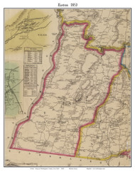 Easton, New York 1853 Old Town Map Custom Print - Washington Co.