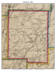 Hartford, New York 1853 Old Town Map Custom Print - Washington Co.