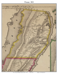 Putnam, New York 1853 Old Town Map Custom Print - Washington Co.