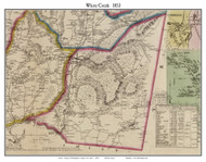 White Creek, New York 1853 Old Town Map Custom Print - Washington Co.