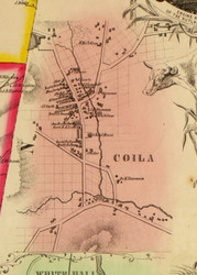 Coila, New York 1853 Old Town Map Custom Print - Washington Co.