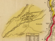 Salem Village, New York 1853 Old Town Map Custom Print - Washington Co.