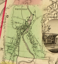 White Hall Village, New York 1853 Old Town Map Custom Print - Washington Co.