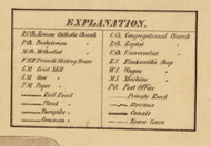 Explanation, New York 1853 Old Town Map Custom Print - Washington Co.