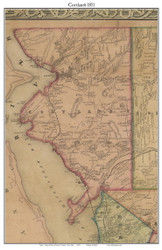 Cortlandt, New York 1851 Old Town Map Custom Print - Westchester Co.