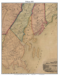 Pelham, New York 1851 Old Town Map Custom Print - Westchester Co.