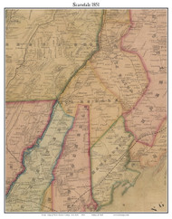 Scarsdale, New York 1851 Old Town Map Custom Print - Westchester Co.