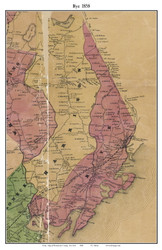 Rye, New York 1858 Old Town Map Custom Print - Westchester Co.