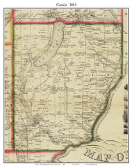 Castile, New York 1853 Old Town Map Custom Print - Wyoming Co.