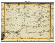 China, New York 1853 Old Town Map Custom Print - Wyoming Co.